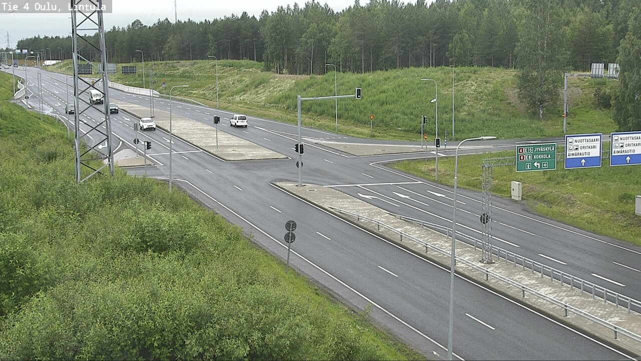 Weather Camera Image Väg 4 Uleåborg, Lintula, Oulu, Pohjois-Pohjanmaa