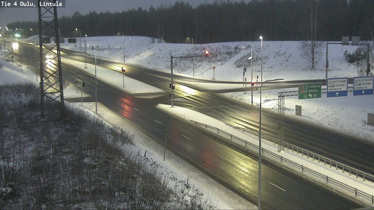 Weather Camera Image Väg 4 Uleåborg, Lintula, Oulu, Pohjois-Pohjanmaa