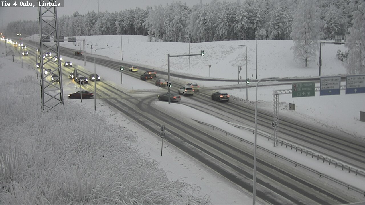 Weather Camera Image Väg 4 Uleåborg, Lintula, Oulu, Pohjois-Pohjanmaa