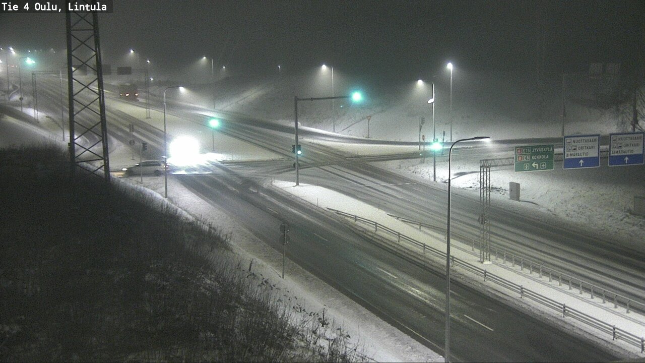 Weather Camera Image Väg 4 Uleåborg, Lintula, Oulu, Pohjois-Pohjanmaa