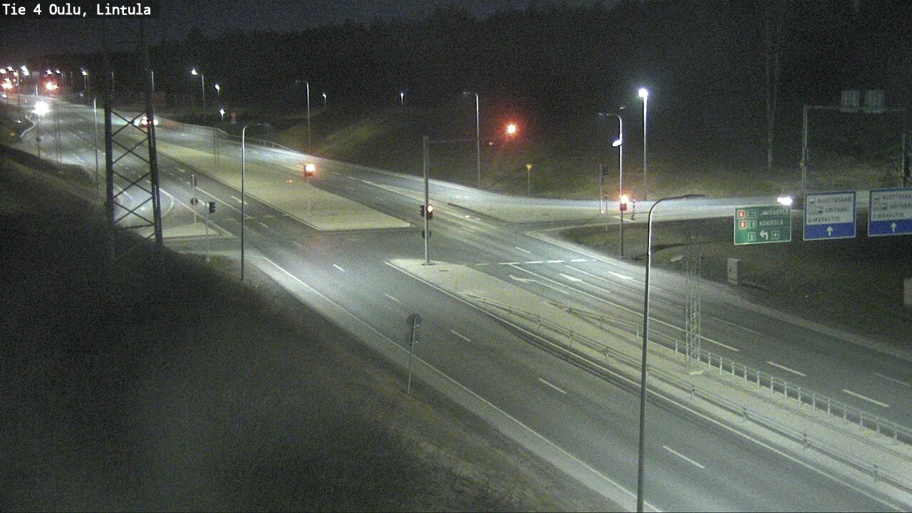Weather Camera Image Väg 4 Uleåborg, Lintula, Oulu, Pohjois-Pohjanmaa