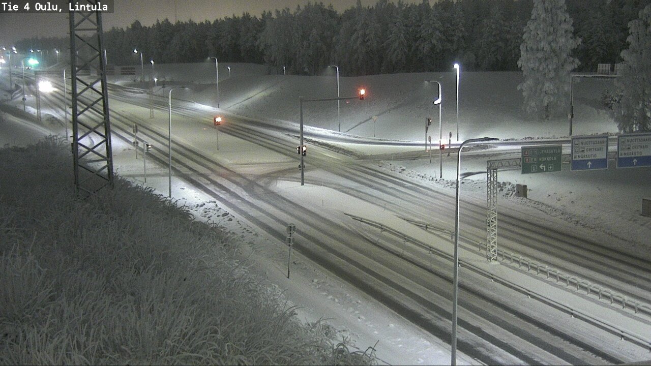 Weather Camera Image Väg 4 Uleåborg, Lintula, Oulu, Pohjois-Pohjanmaa