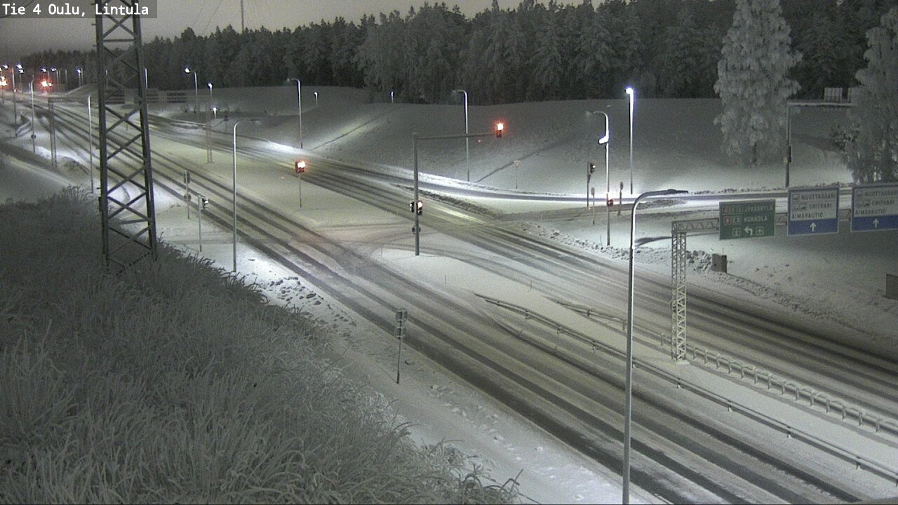 Weather Camera Image Road 4 Oulu, Lintula, Oulu, Pohjois-Pohjanmaa