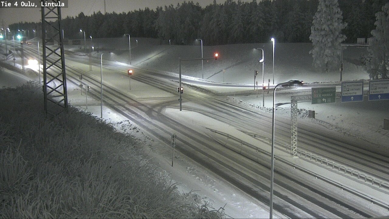 Weather Camera Image Väg 4 Uleåborg, Lintula, Oulu, Pohjois-Pohjanmaa