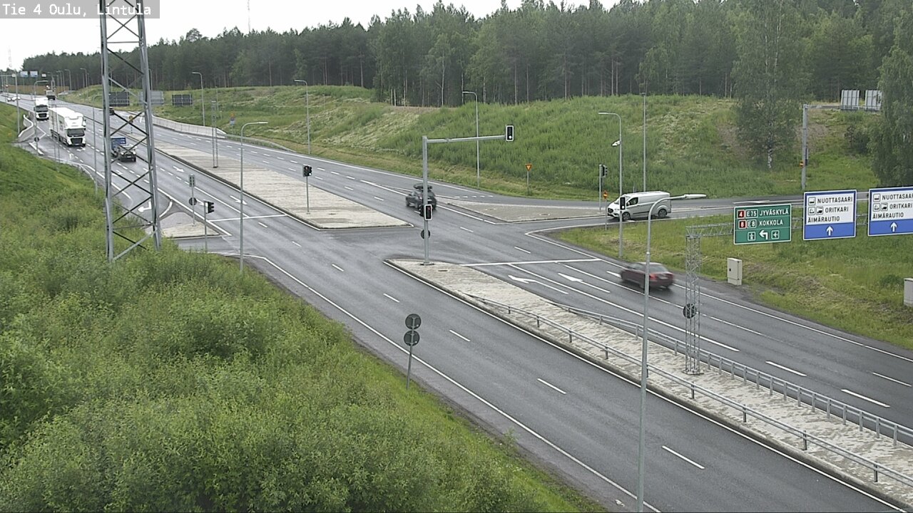 Weather Camera Image Väg 4 Uleåborg, Lintula, Oulu, Pohjois-Pohjanmaa