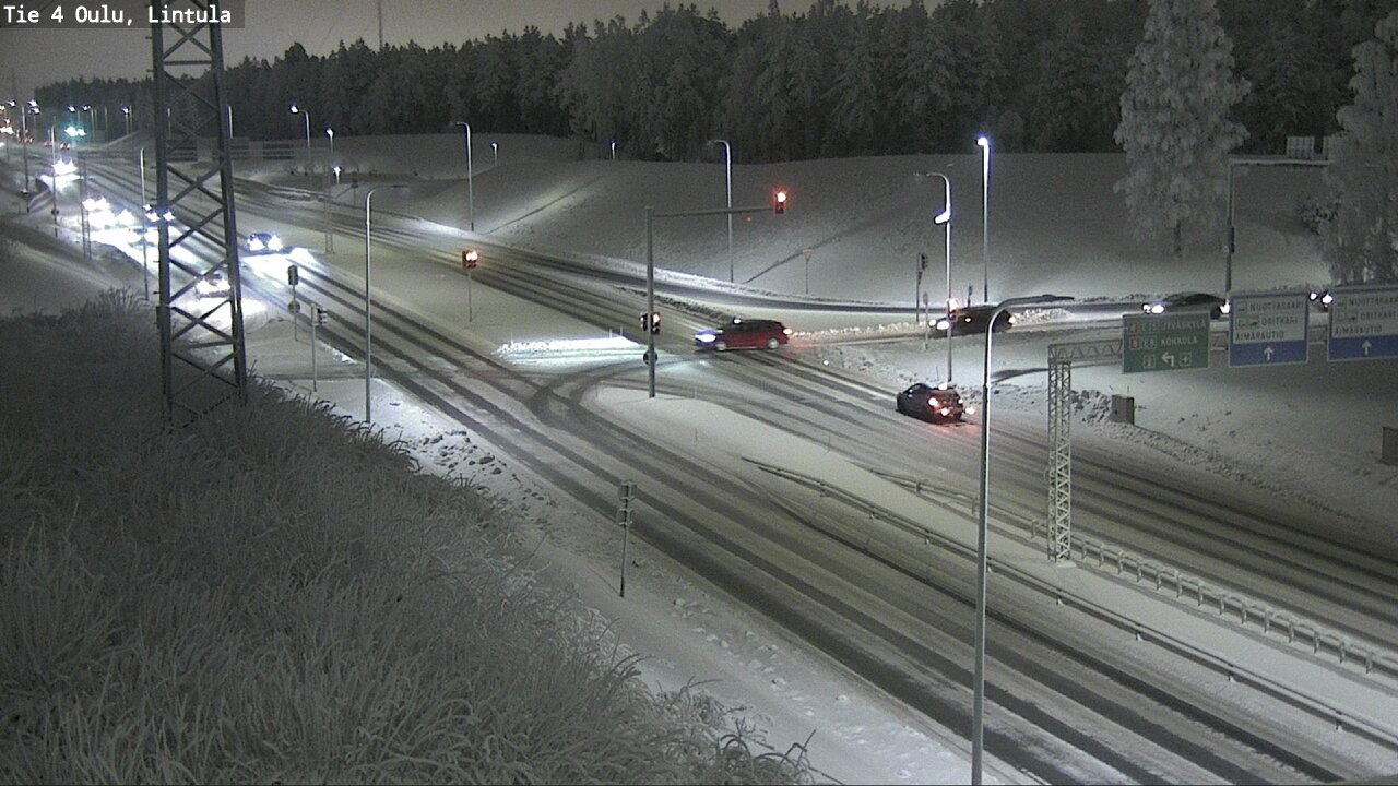 Weather Camera Image Väg 4 Uleåborg, Lintula, Oulu, Pohjois-Pohjanmaa