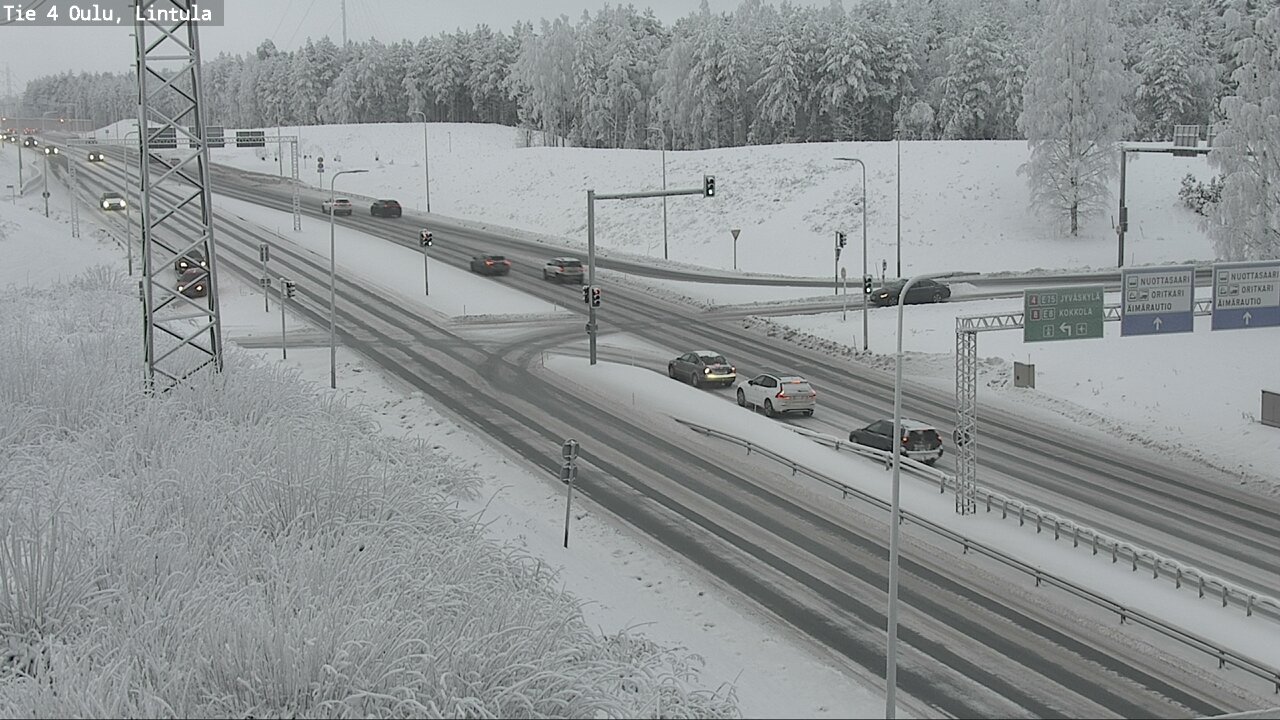 Weather Camera Image Väg 4 Uleåborg, Lintula, Oulu, Pohjois-Pohjanmaa