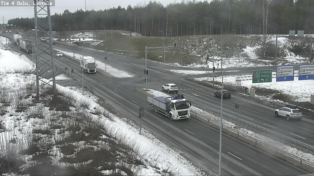 Weather Camera Image Road 4 Oulu, Lintula, Oulu, Pohjois-Pohjanmaa