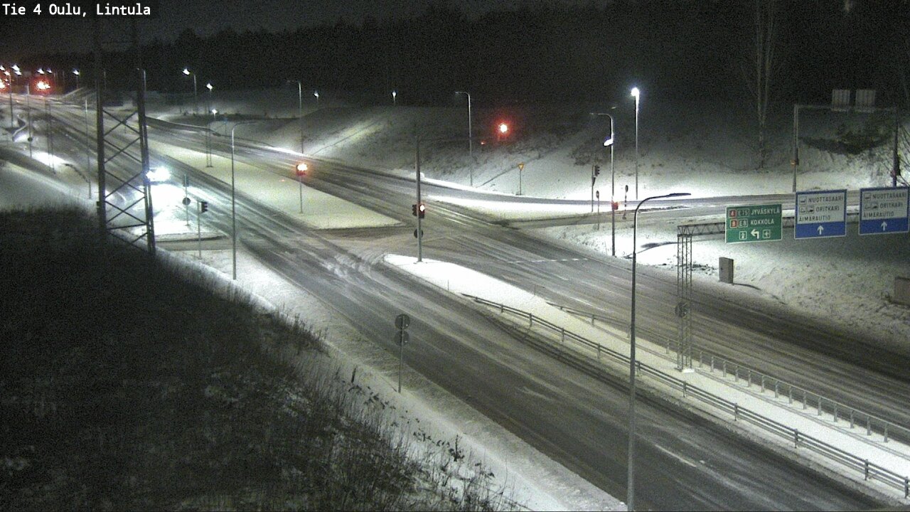 Weather Camera Image Väg 4 Uleåborg, Lintula, Oulu, Pohjois-Pohjanmaa