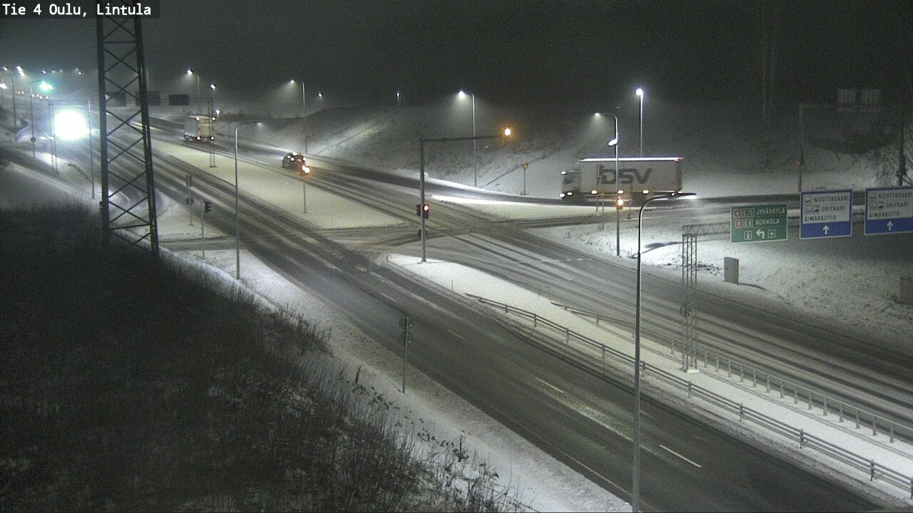 Weather Camera Image Väg 4 Uleåborg, Lintula, Oulu, Pohjois-Pohjanmaa