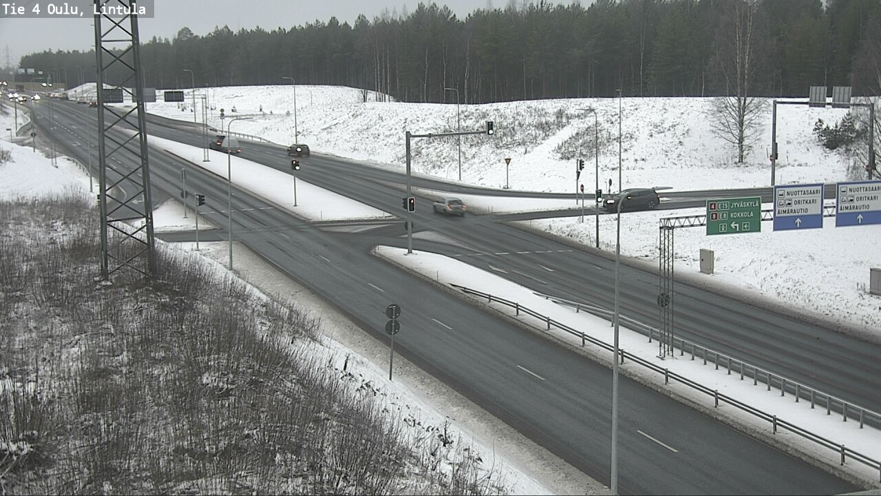 Weather Camera Image Väg 4 Uleåborg, Lintula, Oulu, Pohjois-Pohjanmaa