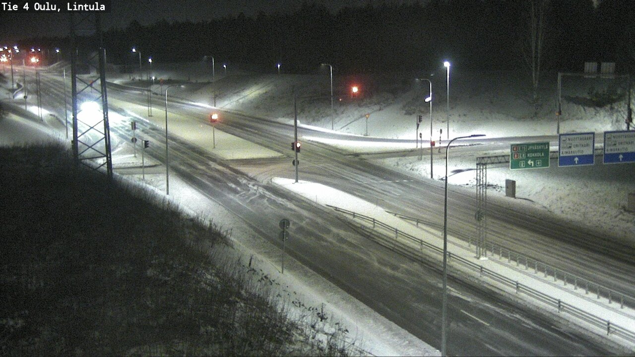 Weather Camera Image Väg 4 Uleåborg, Lintula, Oulu, Pohjois-Pohjanmaa