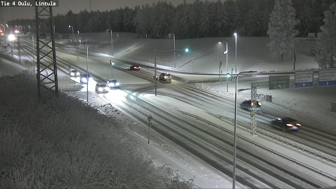 Weather Camera Image Väg 4 Uleåborg, Lintula, Oulu, Pohjois-Pohjanmaa