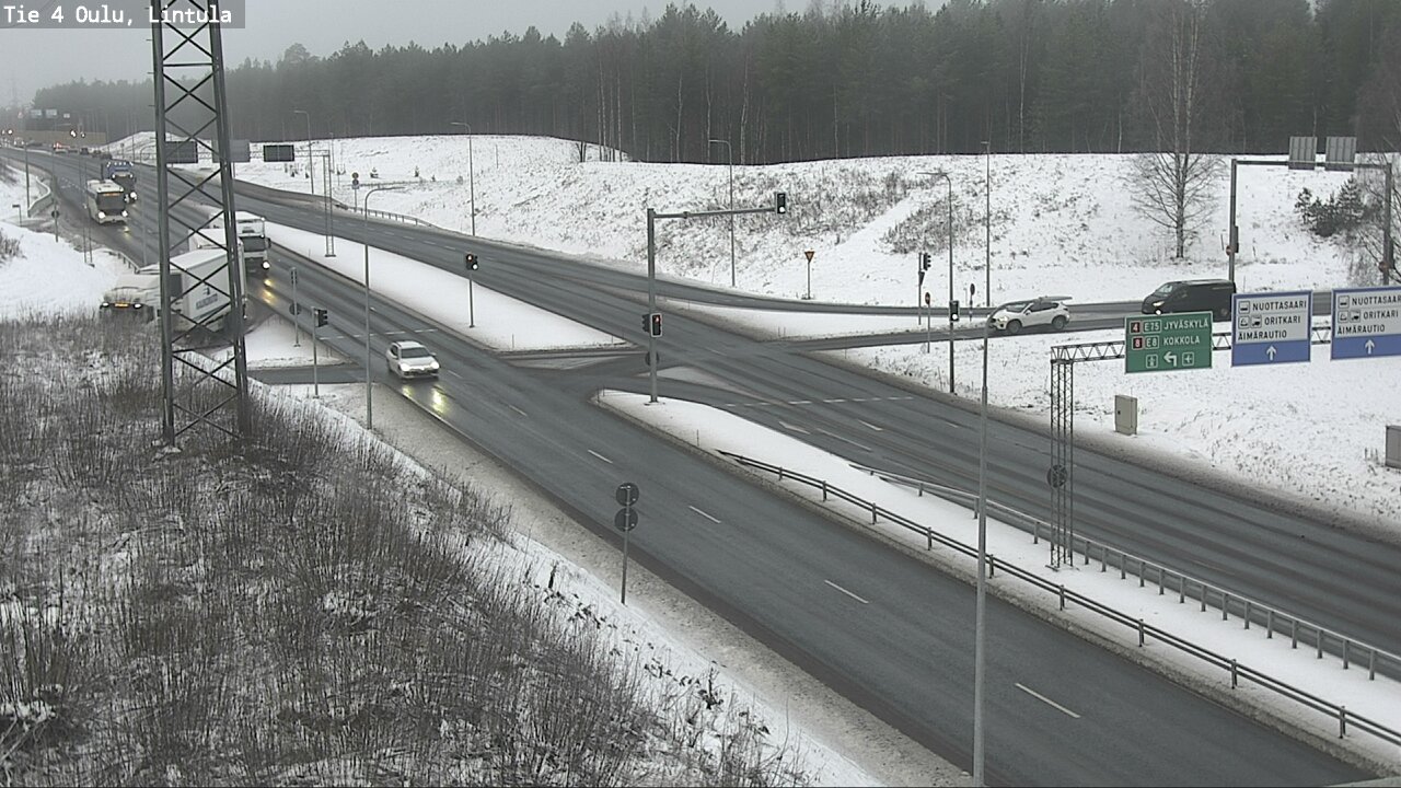 Weather Camera Image Väg 4 Uleåborg, Lintula, Oulu, Pohjois-Pohjanmaa