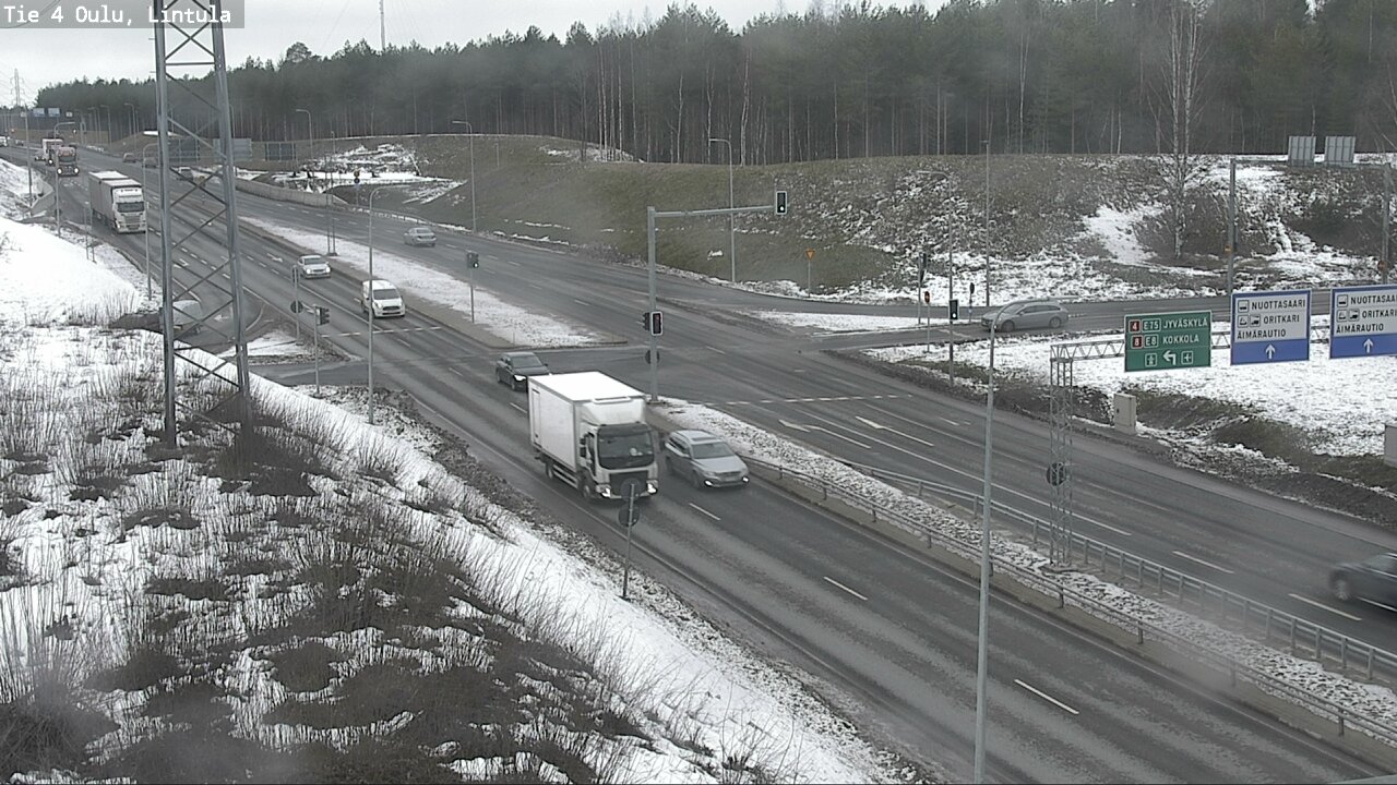 Weather Camera Image Road 4 Oulu, Lintula, Oulu, Pohjois-Pohjanmaa