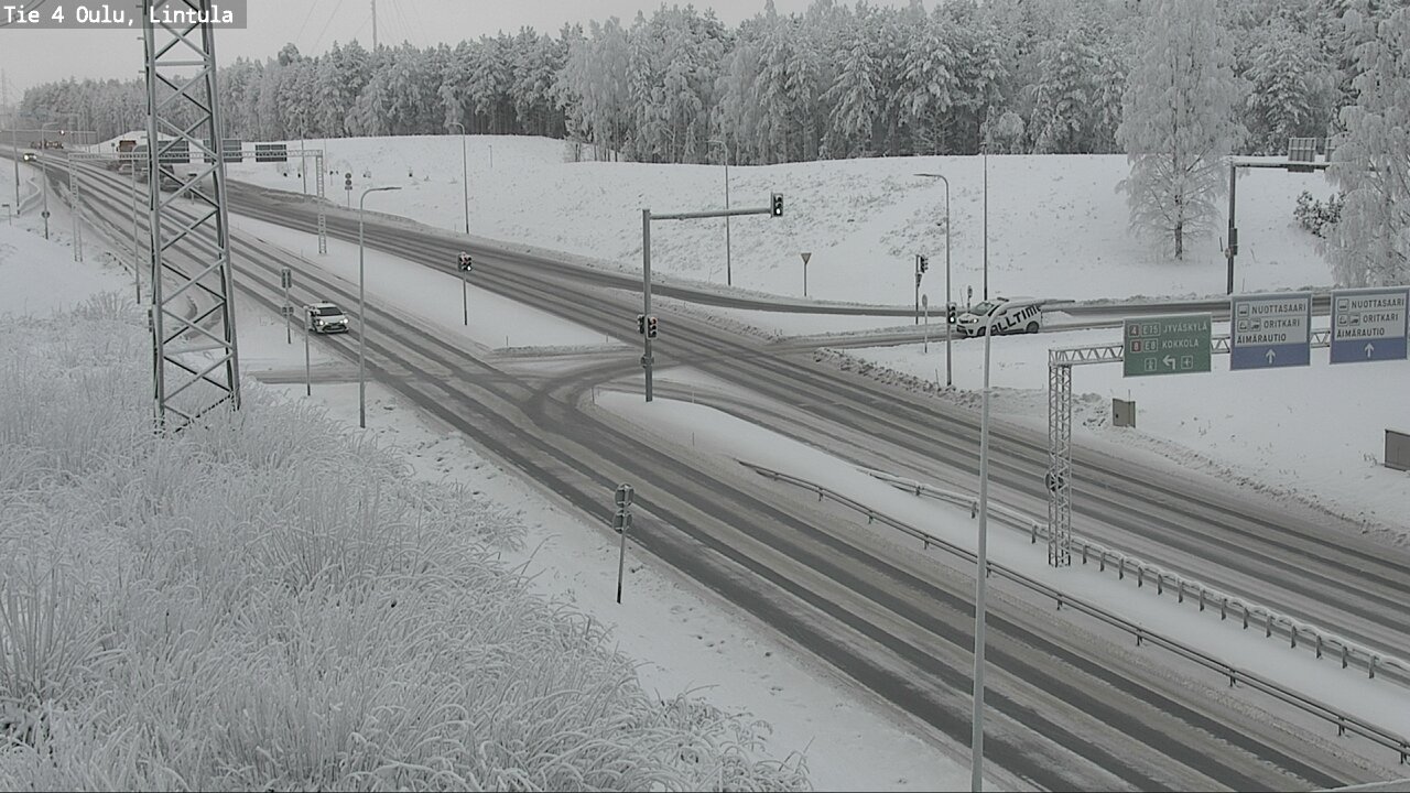 Weather Camera Image Väg 4 Uleåborg, Lintula, Oulu, Pohjois-Pohjanmaa