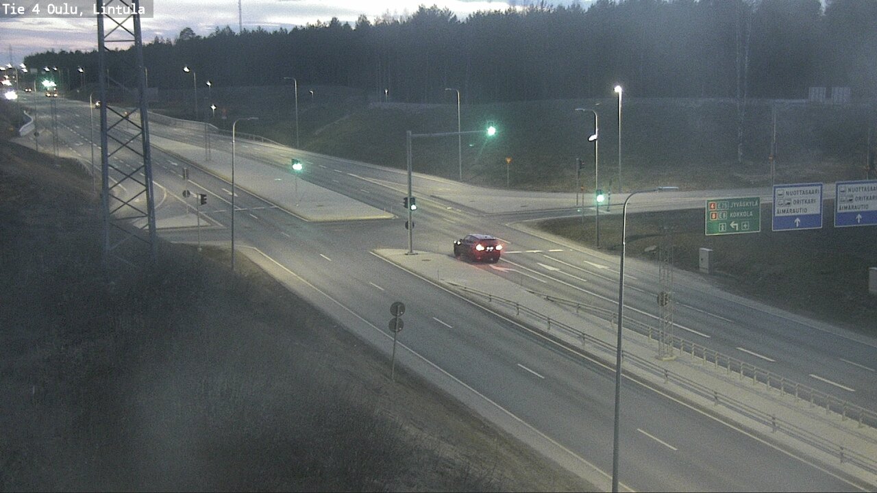 Weather Camera Image Väg 4 Uleåborg, Lintula, Oulu, Pohjois-Pohjanmaa