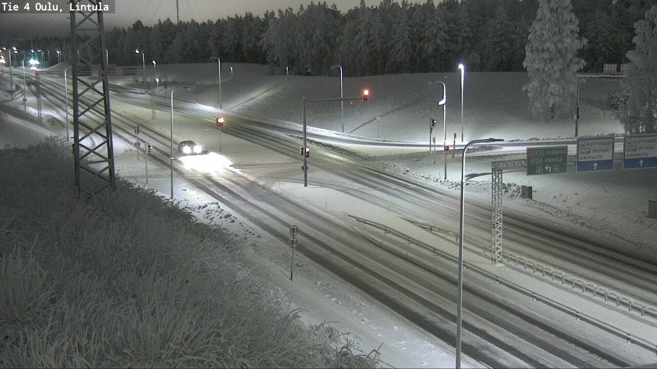 Weather Camera Image Road 4 Oulu, Lintula, Oulu, Pohjois-Pohjanmaa