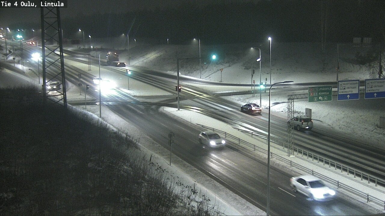 Weather Camera Image Väg 4 Uleåborg, Lintula, Oulu, Pohjois-Pohjanmaa