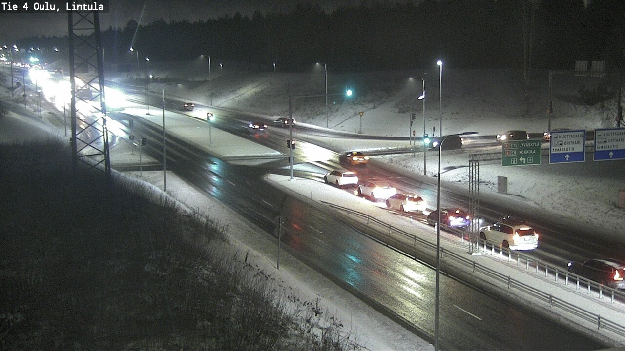 Weather Camera Image Väg 4 Uleåborg, Lintula, Oulu, Pohjois-Pohjanmaa