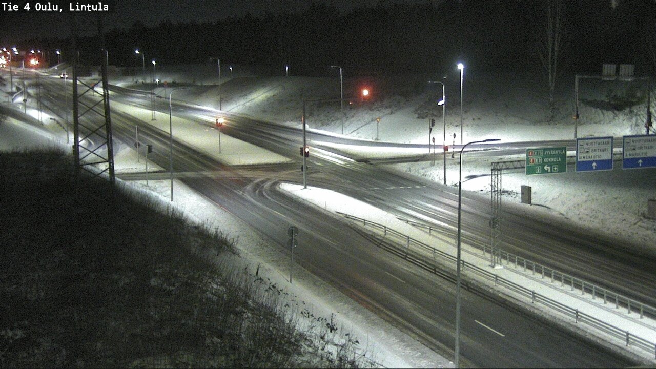 Weather Camera Image Väg 4 Uleåborg, Lintula, Oulu, Pohjois-Pohjanmaa