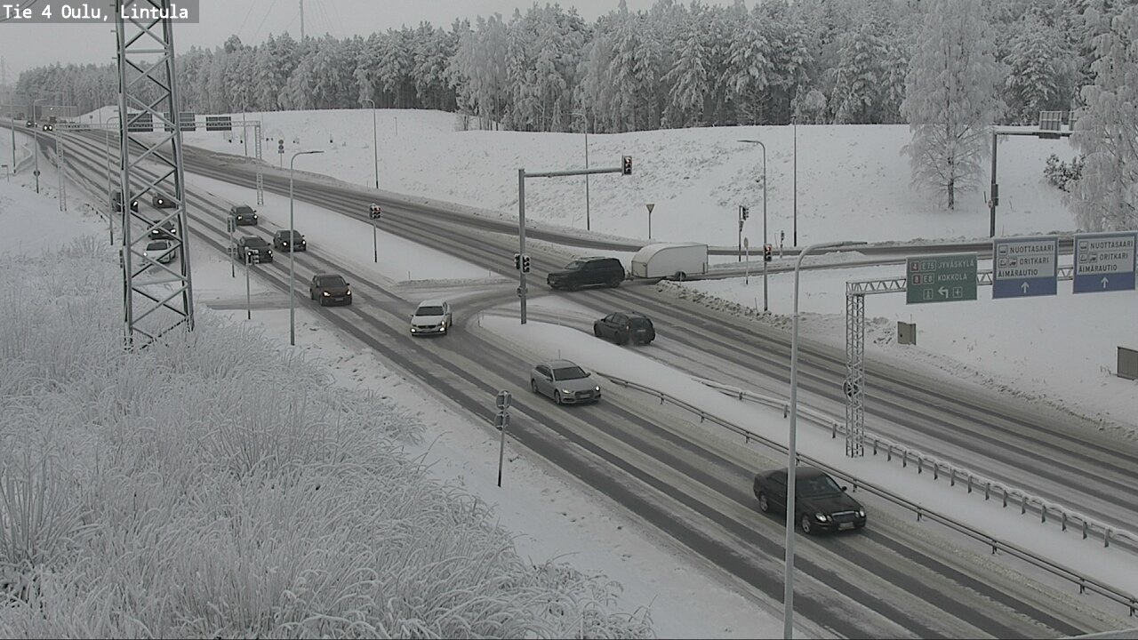 Weather Camera Image Väg 4 Uleåborg, Lintula, Oulu, Pohjois-Pohjanmaa