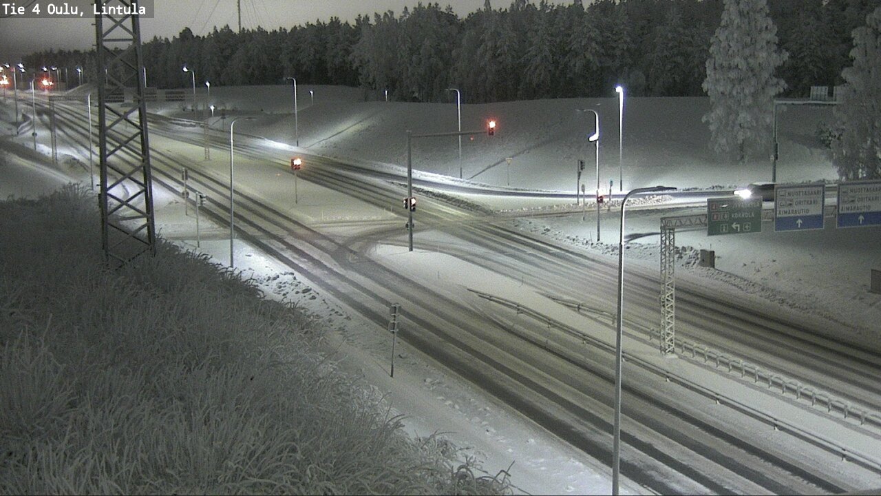 Weather Camera Image Road 4 Oulu, Lintula, Oulu, Pohjois-Pohjanmaa