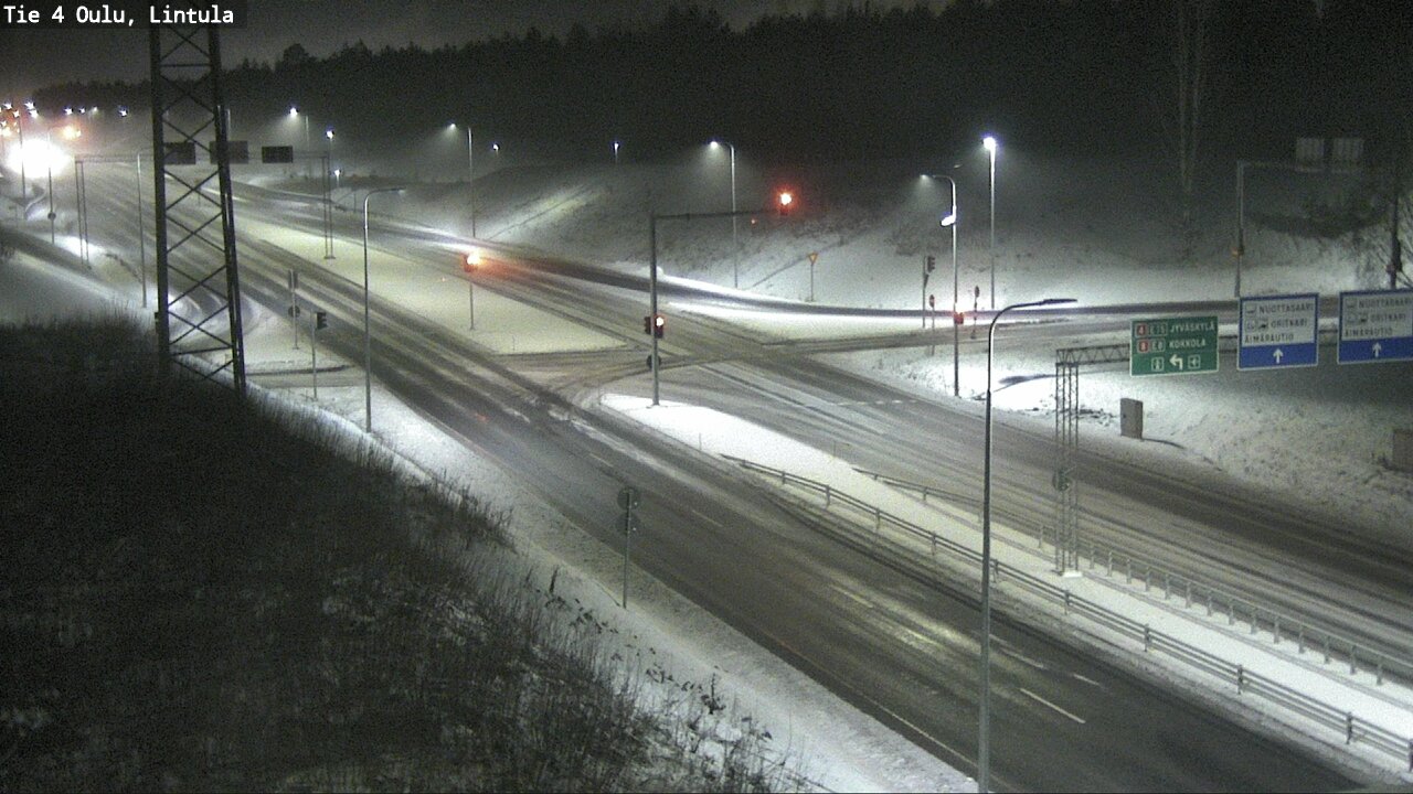 Weather Camera Image Väg 4 Uleåborg, Lintula, Oulu, Pohjois-Pohjanmaa