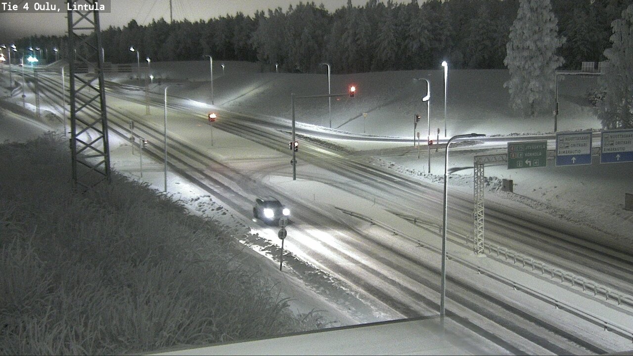 Weather Camera Image Road 4 Oulu, Lintula, Oulu, Pohjois-Pohjanmaa