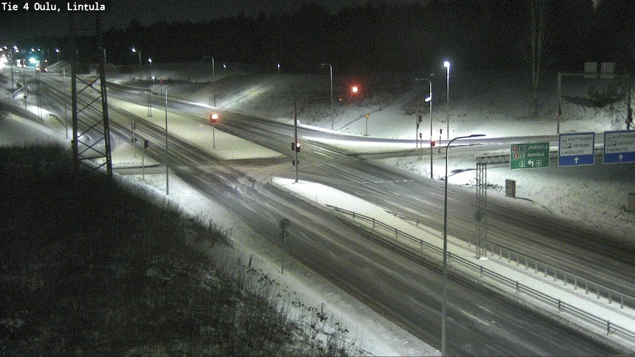 Weather Camera Image Väg 4 Uleåborg, Lintula, Oulu, Pohjois-Pohjanmaa