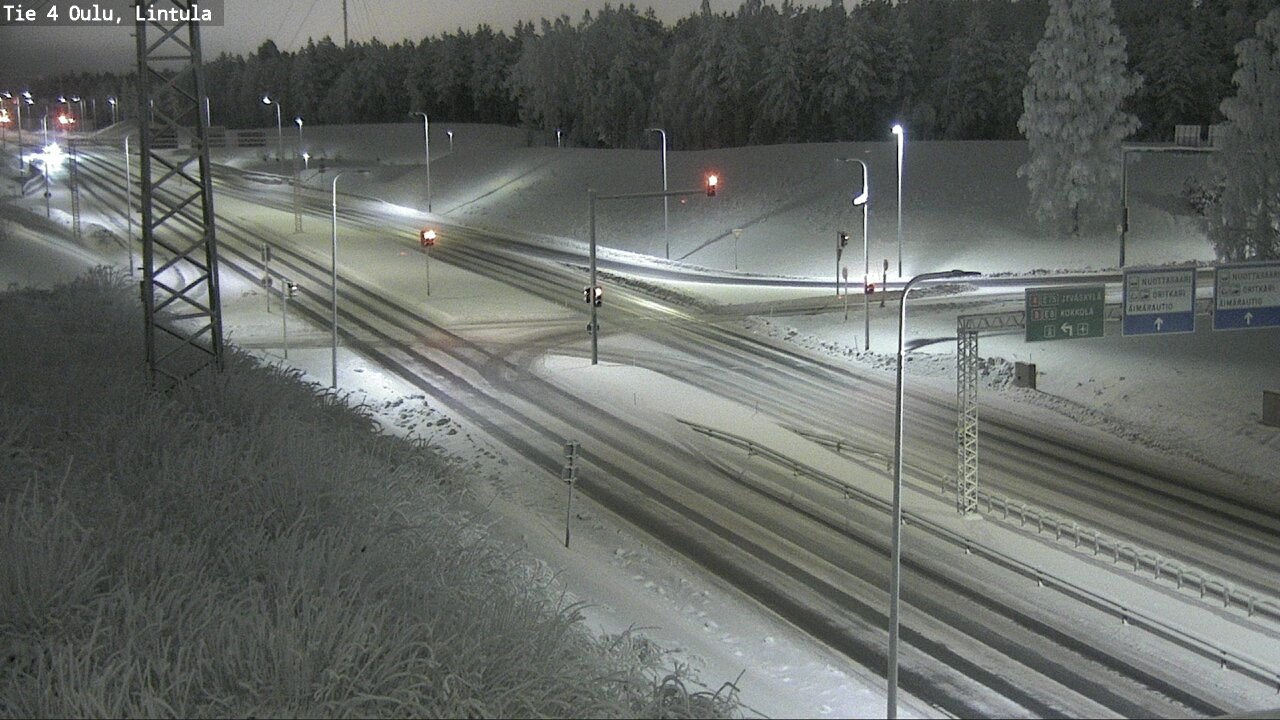 Weather Camera Image Road 4 Oulu, Lintula, Oulu, Pohjois-Pohjanmaa