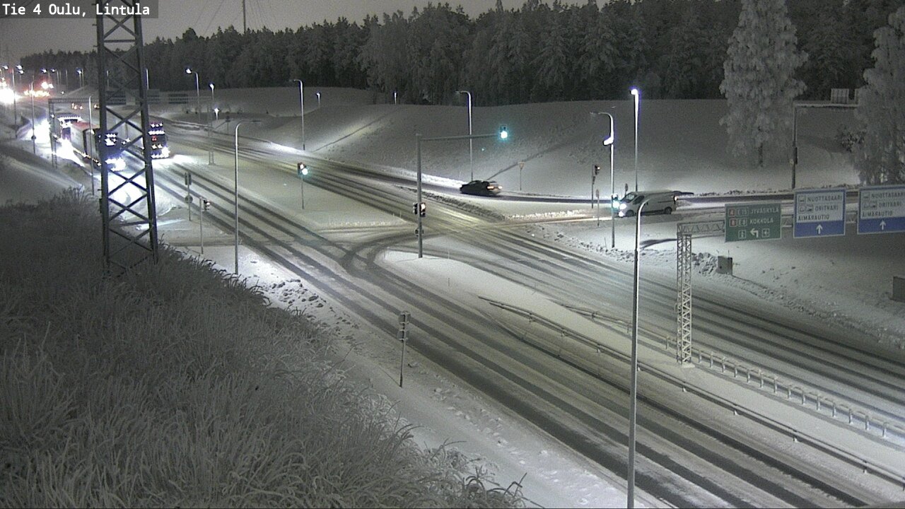 Weather Camera Image Väg 4 Uleåborg, Lintula, Oulu, Pohjois-Pohjanmaa
