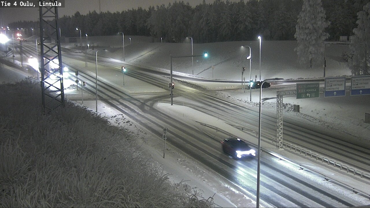 Weather Camera Image Väg 4 Uleåborg, Lintula, Oulu, Pohjois-Pohjanmaa