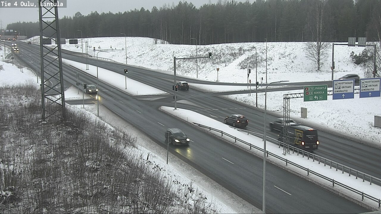 Weather Camera Image Väg 4 Uleåborg, Lintula, Oulu, Pohjois-Pohjanmaa