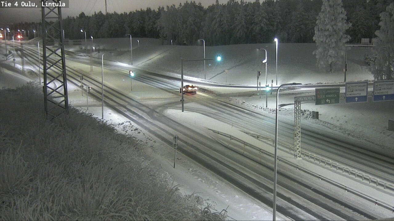Weather Camera Image Road 4 Oulu, Lintula, Oulu, Pohjois-Pohjanmaa