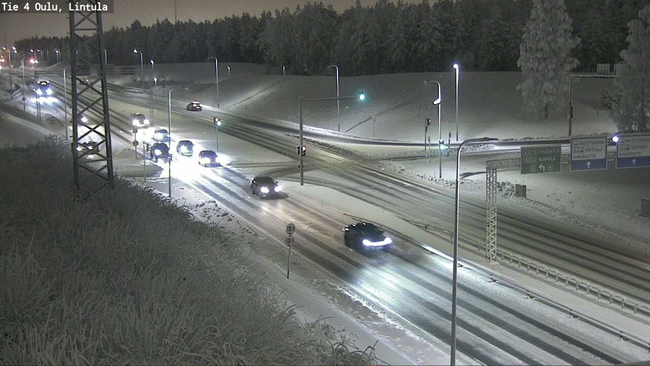 Weather Camera Image Väg 4 Uleåborg, Lintula, Oulu, Pohjois-Pohjanmaa