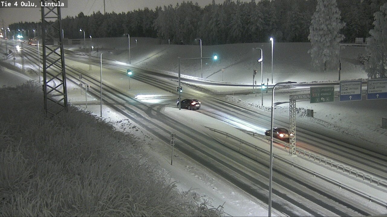 Weather Camera Image Väg 4 Uleåborg, Lintula, Oulu, Pohjois-Pohjanmaa