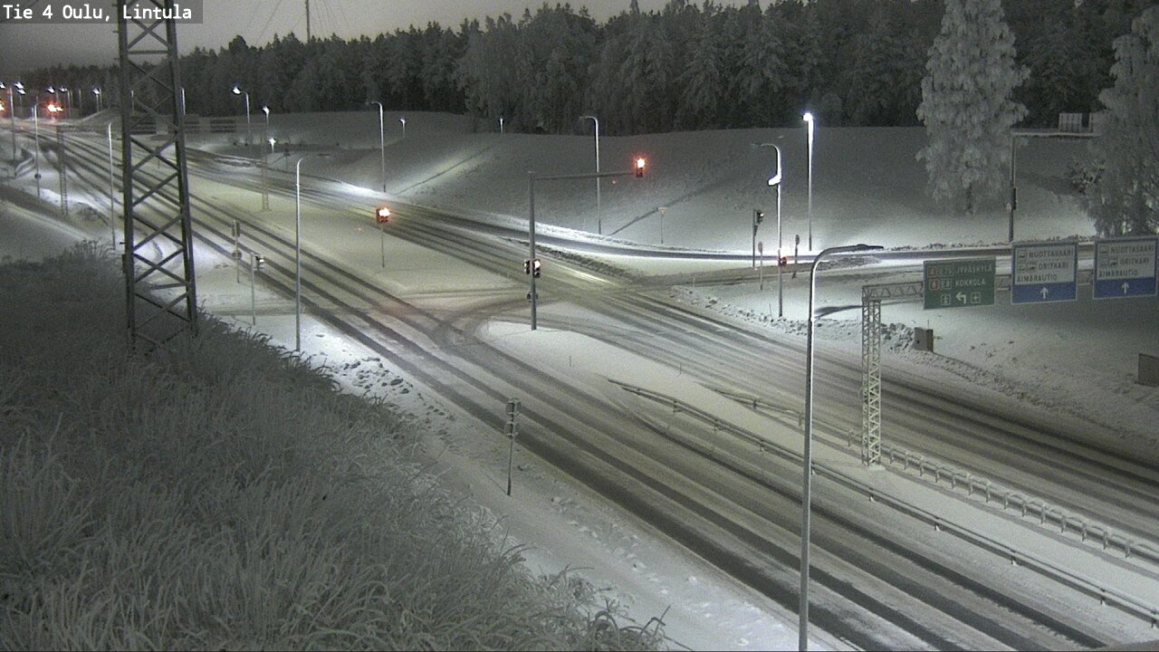 Weather Camera Image Road 4 Oulu, Lintula, Oulu, Pohjois-Pohjanmaa