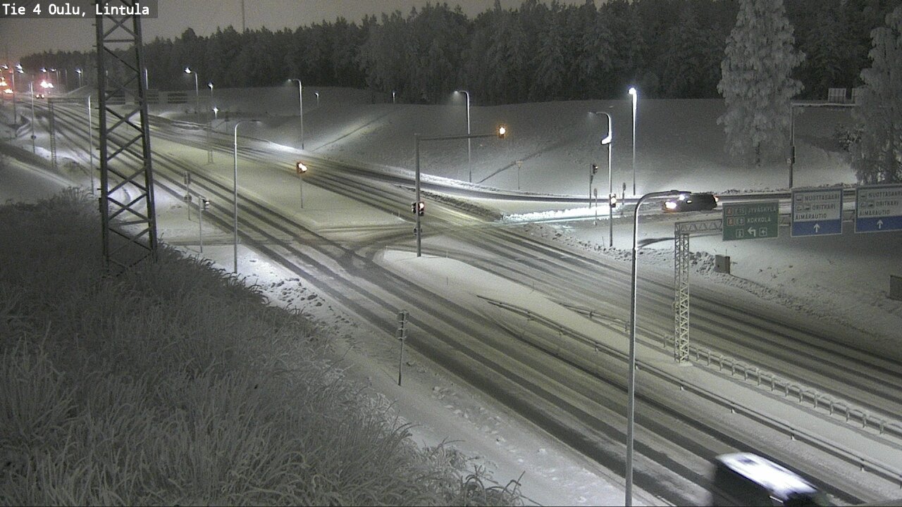Weather Camera Image Väg 4 Uleåborg, Lintula, Oulu, Pohjois-Pohjanmaa
