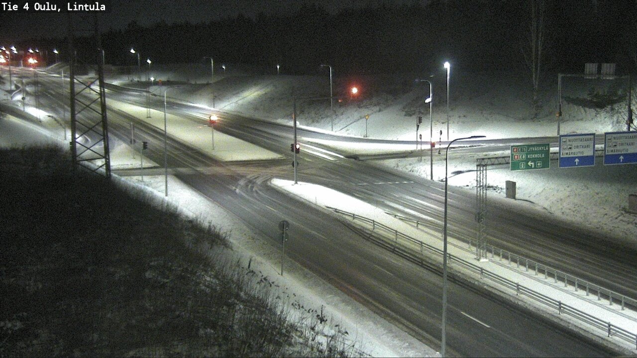 Weather Camera Image Väg 4 Uleåborg, Lintula, Oulu, Pohjois-Pohjanmaa