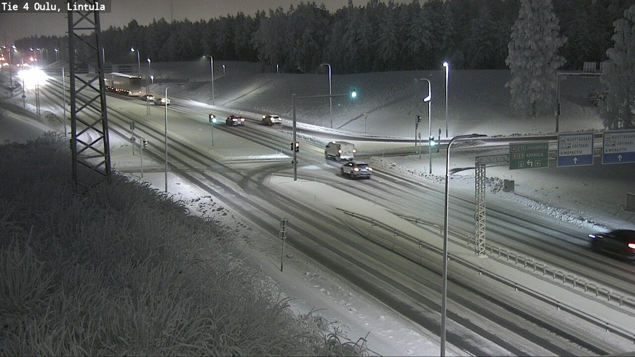 Weather Camera Image Väg 4 Uleåborg, Lintula, Oulu, Pohjois-Pohjanmaa