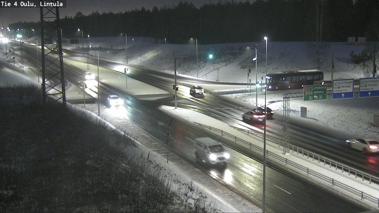 Weather Camera Image Väg 4 Uleåborg, Lintula, Oulu, Pohjois-Pohjanmaa