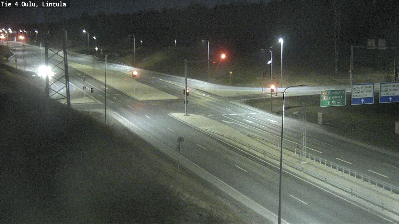 Weather Camera Image Väg 4 Uleåborg, Lintula, Oulu, Pohjois-Pohjanmaa