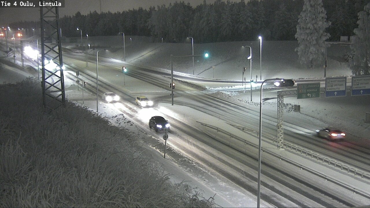 Weather Camera Image Väg 4 Uleåborg, Lintula, Oulu, Pohjois-Pohjanmaa