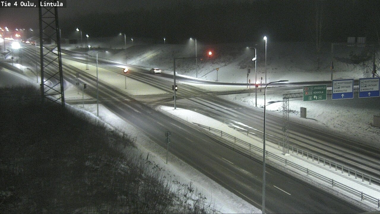 Weather Camera Image Väg 4 Uleåborg, Lintula, Oulu, Pohjois-Pohjanmaa