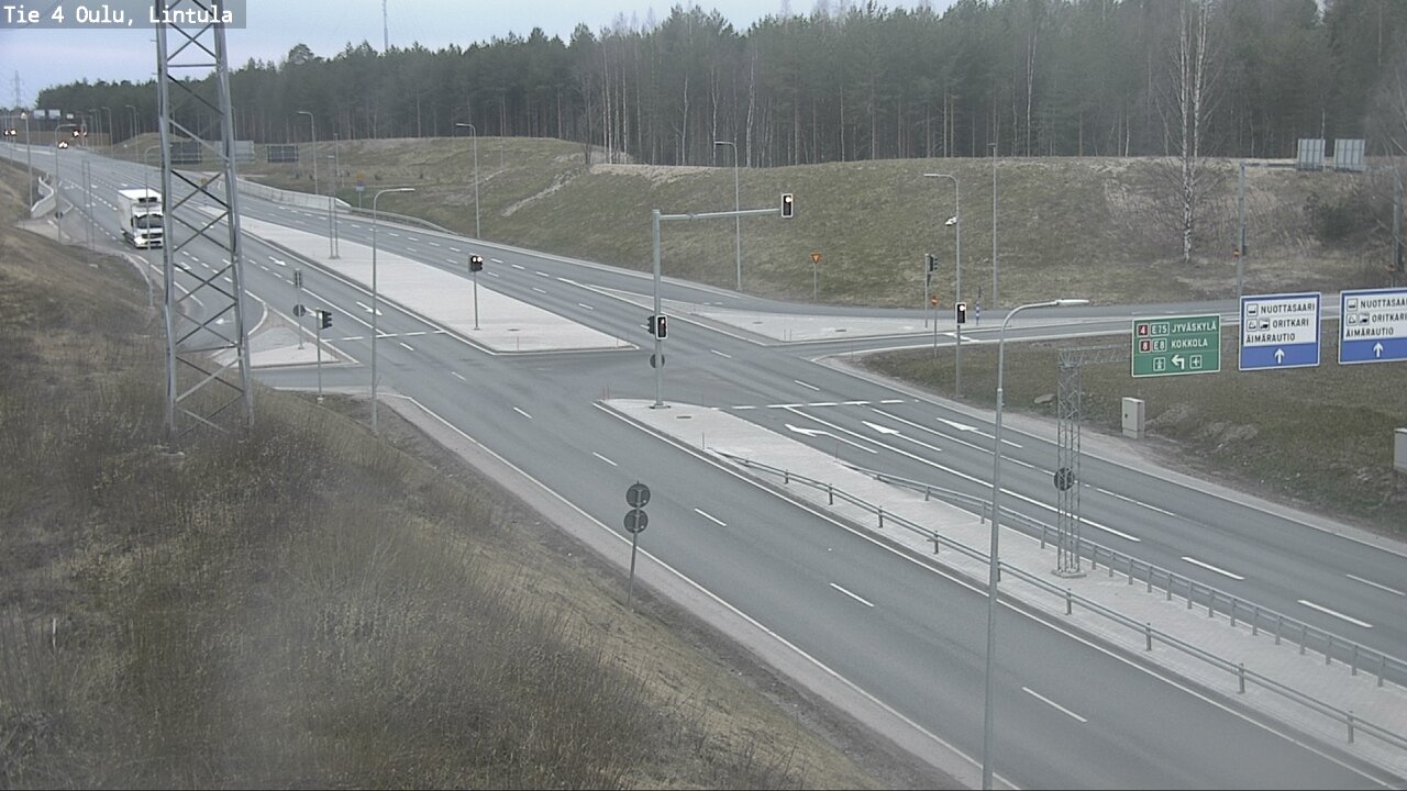 Weather Camera Image Road 4 Oulu, Lintula, Oulu, Pohjois-Pohjanmaa