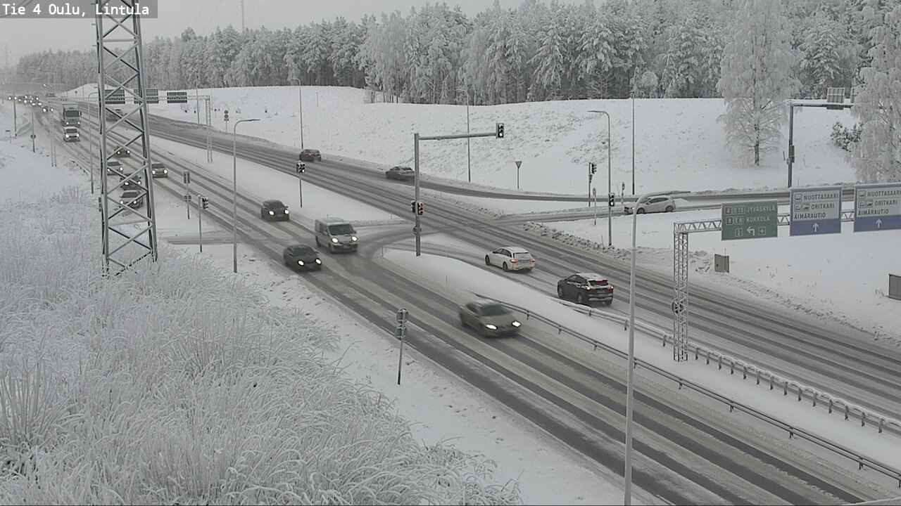 Weather Camera Image Väg 4 Uleåborg, Lintula, Oulu, Pohjois-Pohjanmaa