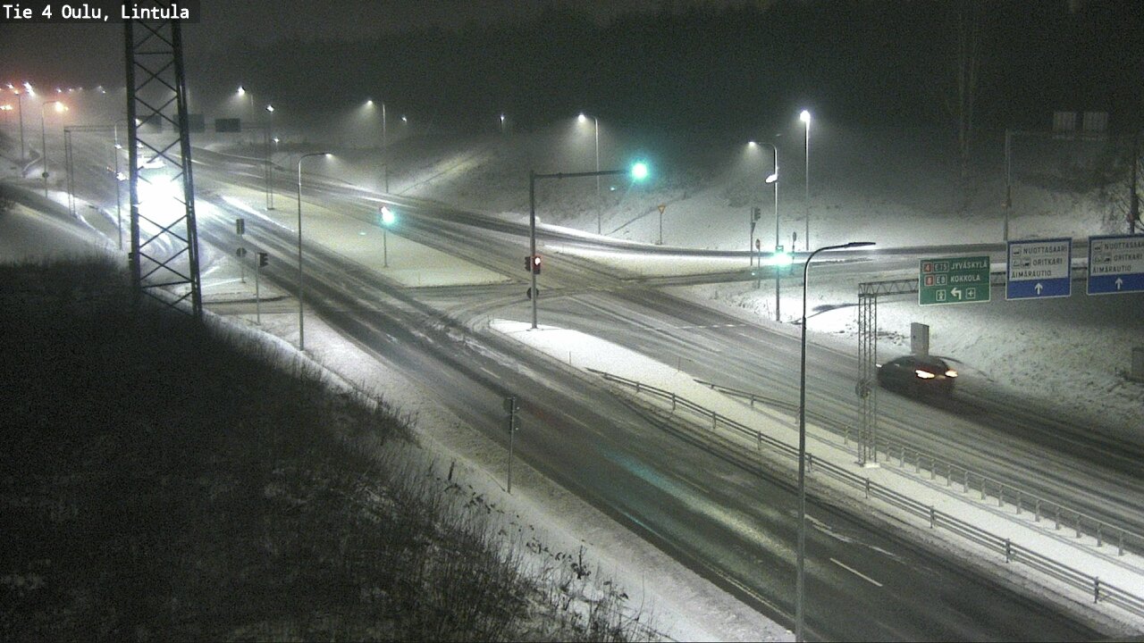 Weather Camera Image Väg 4 Uleåborg, Lintula, Oulu, Pohjois-Pohjanmaa