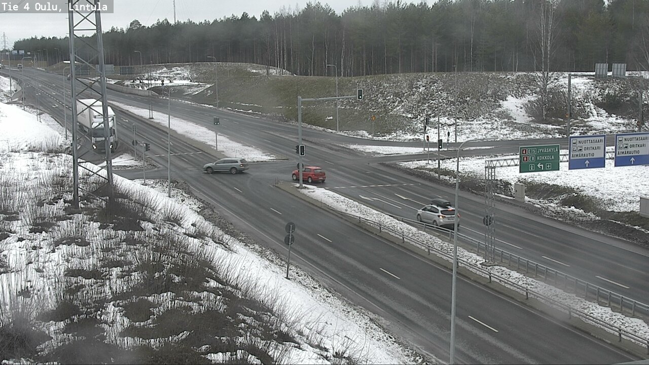Weather Camera Image Road 4 Oulu, Lintula, Oulu, Pohjois-Pohjanmaa
