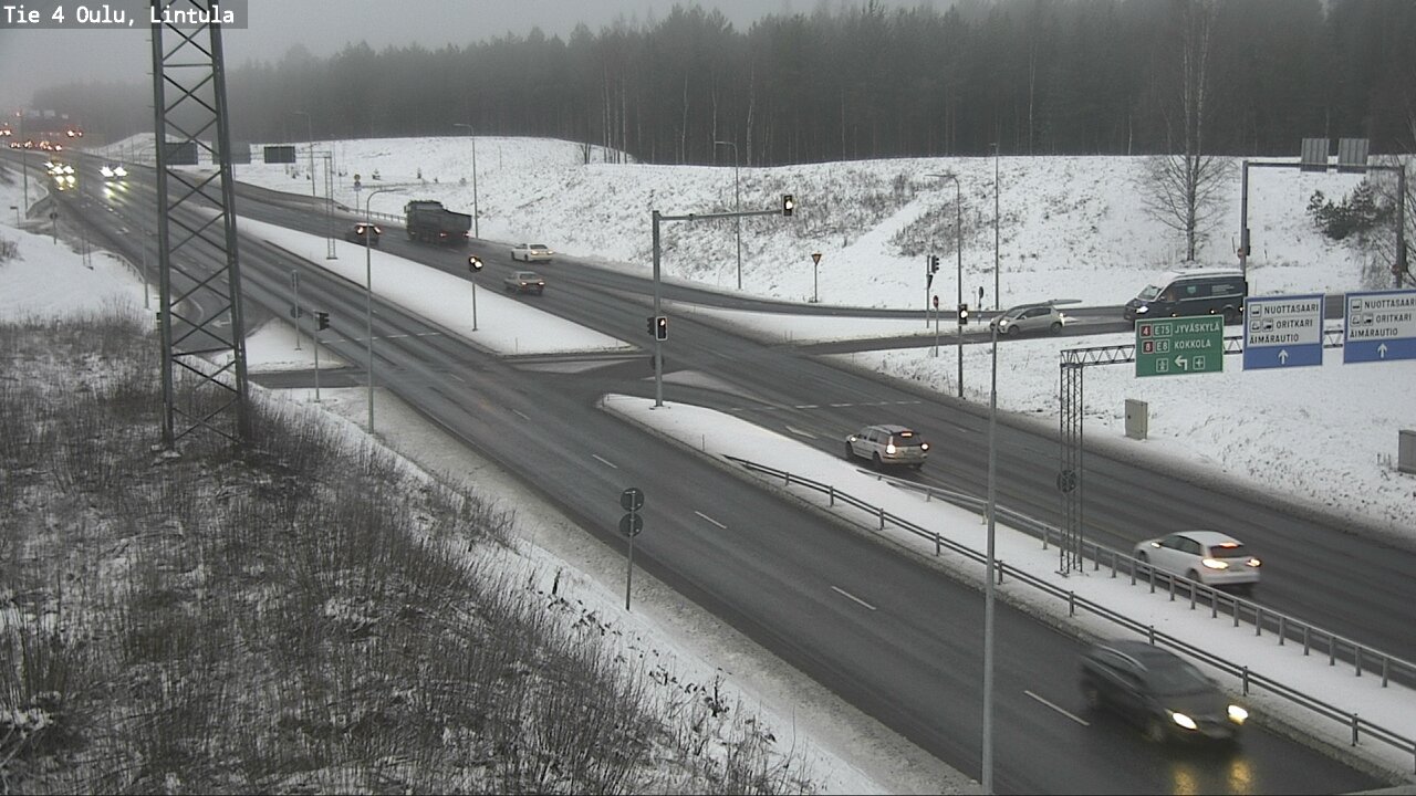 Weather Camera Image Väg 4 Uleåborg, Lintula, Oulu, Pohjois-Pohjanmaa